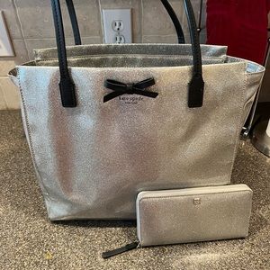 Kate spade glitter purse and matching wallet!!!!